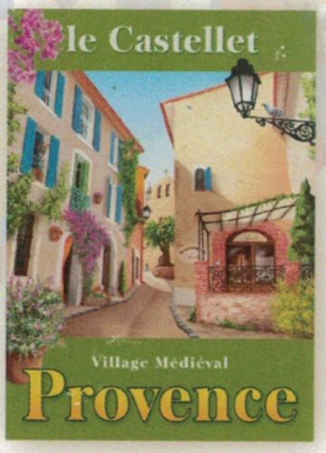 AFFICHE 50X70cm Le CASTELLET Village TYPIQUE Medieval Provence P